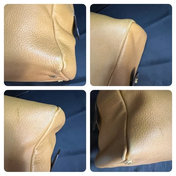 Loewe Anagram Leather Handbag w/ Brown Leather Straps - Vintage - Picture 10 of 16